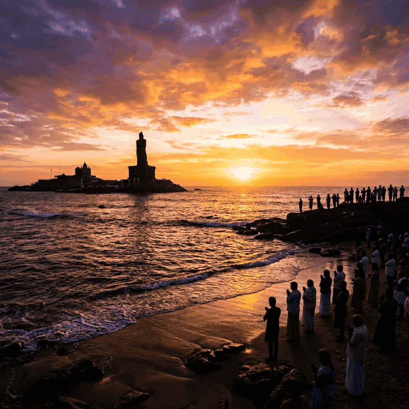 Kanyakumari Beach Sunrise